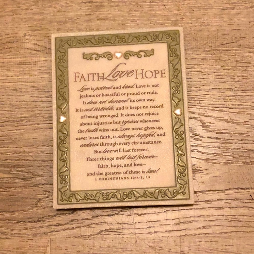 Plaque (I Corinthians, Love is patient...)